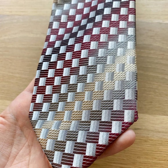 ALEXANDER JULIAN COLOURS Men's Multi Striped Handmade Polyester Necktie sz OS - Picture 5 of 14